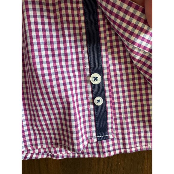 Michelsons London Red Check Pattern Button Down Shirt Men's Medium - Picture 5 of 7